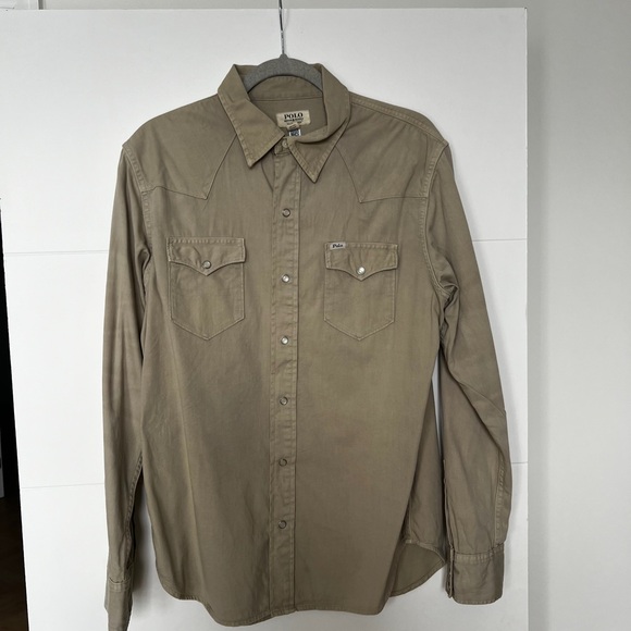 Polo Ralph Lauren Garment-Dyed Denim Western Shirt - Picture 5 of 7